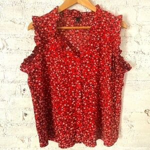 Who What Where Sleeveless Blouse Sz Large